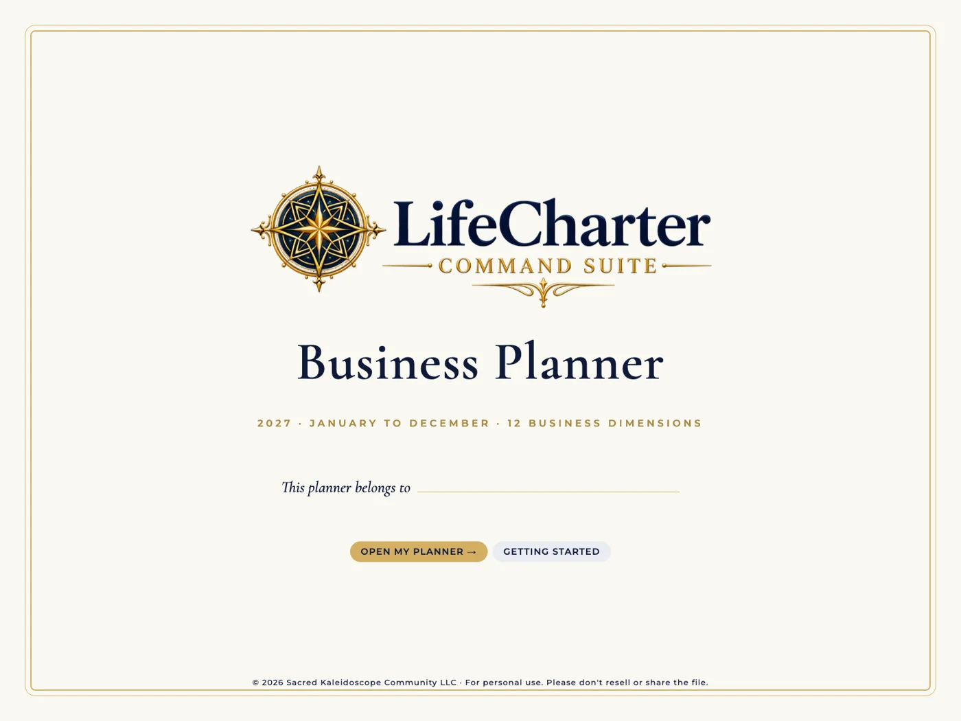 Command Suite Business Planner cover